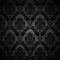 Seamless floral damask black Wallpaper for design