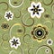 Seamless floral decorative pattern (vector)