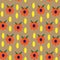 seamless floral ikat embroidery on beige background