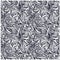 Seamless floral monochrome pattern