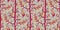 Seamless floral oriental pattern with vines and stripes of curls branches, leaves & flowers. Tropical striped backgroind