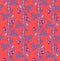 Seamless floral oriental pattern with vines. Stylized indian flowers, leaves and tree branches stripes or lines