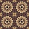 Seamless floral ornament, bark on fabric