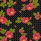 Seamless floral ornament with wild rose