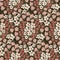 Seamless floral pattern with delicate meadow, small flowers in natural beige colors. Vector.