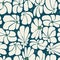 Seamless floral pattern design with stylized large blossoms