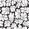 Seamless floral pattern design with stylized large blossoms