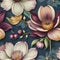 Seamless floral pattern in faded grand beauty style.
