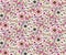 Seamless floral pattern with flowers in Hohloma style