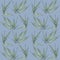 Seamless floral pattern with green bamboo leaves.