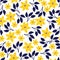 Seamless floral pattern with hand drawn tickseed flower. creative floral designs for fabric, wrapping, wallpaper, textile, apparel