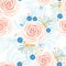 Seamless floral pattern, Peonies