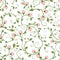 Seamless floral pattern with pink rosebuds. Vector illustration.