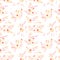 Seamless floral pattern with pink watercolor flower posies