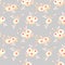 Seamless floral pattern with pink watercolor flower posies