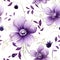 Seamless floral pattern with purple poppies. Vector illustration