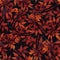 Seamless floral pattern with red ficus leaves