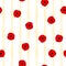 Seamless floral pattern red Poppies flowers and yellow lines