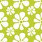 Seamless floral pattern. Repeated green flowers. Vector illustration.