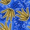 Seamless Floral Pattern in Retro 90s Style. Cute Botanical Contemporary Pattern