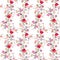 Seamless floral pattern with roses, chamomile and cactus flowers