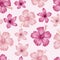 Seamless floral pattern, spring summer background with tropical flowers