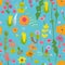 Seamless floral pattern with tropical flowers, Vector