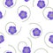 Seamless floral pattern violet meadow Geranium on white background, vector