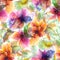 Seamless floral pattern. Watercolor flowers background. Colorful flowers.