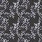 Seamless floral pattern with watercolor purple tree branches