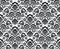 Seamless floral polish pattern - ethnic background in black and white