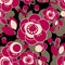 Seamless floral scandinavian design in retro