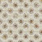 Seamless floral sepia grunge print texture background. Worn mottled flower bloom pattern textile fabric. Grunge rough