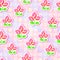 Seamless Floral Stylized Paper Pattern