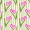 Seamless floral tulip pattern background