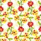 Seamless floral vivid pattern