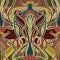 Seamless floral wallpaper in art nouveau style
