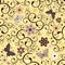 Seamless floral yellow pattern