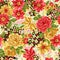 Seamless flower pattern with cream background