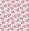 Seamless flower pattern pink and grey evenly placed