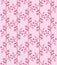 Seamless flower pattern in retro sixties style