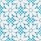 Seamless Flower Pattern. White and Blue Wrapping Background