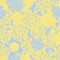 Seamless flower yellow and blue background