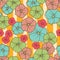 Seamless Flowers And Stripes Pattern