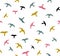 Seamless flying birds. Vector seamless pattern. Background with seagulls.