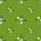 Seamless food minimalistic pattern with apple fruit print and leaves silhouettes. Green background