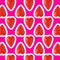 seamless food pattern with fresh fruit on neon colored background