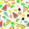 Seamless food pattern. oranges and