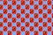 Seamless food pattern. Red sweet bell pepper. Organic paprika