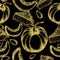 Seamless food pattern of sparkle pumkins